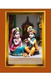 Golden Photo Frame - 10x14 Inches | Elegant Wooden Frame For Home, Office & Temple Decoration | Spiritual Wall & Table Decor and Gift Item