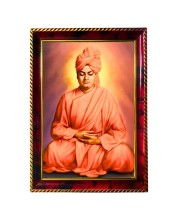 Vivekananda Photo Frame For Wall & Table | 7x9 Inch Golden Cherry Finish | Decorative Vivekananda Photo Frame For Home, Office & Pooja Room (F11350)