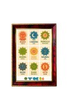 Graha Elements Photo Frame For Wall & Table | 7x9 Inch Golden Cherry Finish | Decorative Graha Elements Photo Frame For Home, Office & Pooja Room (F11774)