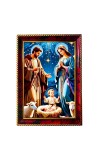 Lord Jesus Photo Frame For Wall & Table | 7x9 Inch Golden Cherry Finish | Decorative Lord Jesus Photo Frame For Home, Office & Pooja Room (F11347)