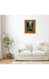 Om Namah Shivay Photo Frame 10x14 Inches-Brown Wooden Frame For Home, Office & Temple Decoration And Gifting (F6254)