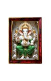 Lord Ganesha Photo Frame For Wall & Table | 7x9 Inch Golden Cherry Finish | Decorative Lord Ganesha Photo Frame For Home, Office & Pooja Room (F11623)