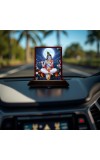 Car Desk/Table Top Lord Krishna Wooden Photo Stand â€“ 3x4 Inches, Compact & Stylish Spiritual Display For Car, Home & Office (Pack Of 1) (F15112)