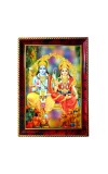 Lord Rama Sita Photo Frame For Wall & Table | 7x9 Inch Golden Cherry Finish | Decorative Lord Rama Sita Photo Frame For Home, Office & Pooja Room (F11720)