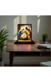 Car Desk/Table Top Jesus Child Wooden Photo Stand 3x4 Inches, Compact & Stylish Spiritual Display For Car, Home & Office (Pack Of 1) (F14502)