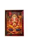 Lord Ganesha Photo Frame For Wall & Table | 7x9 Inch Golden Cherry Finish | Decorative Lord Ganesha Photo Frame For Home, Office & Pooja Room (F11659)