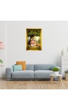Lord Ram And Sita Golden Photo Frame - 10x14 Inches | Elegant Wooden Frame For Home, Office & Temple Decoration | Spiritual Wall & Table Decor and Gift Item