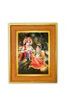 Lord Shiva, Goddess Parvati Photo Frame 10x14 Inches-Brown Wooden Frame For Home, Office & Temple Decoration And Gifting (F6480)