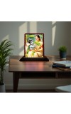Car Desk/Table Top Yashodha Krishna Wooden Photo Stand 3x4 Inches, Compact & Stylish Spiritual Display For Car, Home & Office (Pack Of 1) (F14590)
