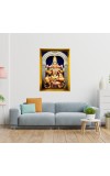 Nimishambika Devi Golden Photo Frame - 10x14 Inches | Elegant Wooden Frame For Home, Office & Temple Decoration | Spiritual Wall & Table Decor and Gift Item