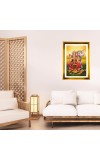 Mata Lakhsmi Golden Photo Frame - 16x20 Inches | Elegant Wooden Frame For Home, Office & Temple Decoration | Spiritual Wall & Table Decor And Gift Item (F9693)