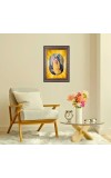 Krishna And Radha Spiritual Guru Digital Photo In Designer Frame, Size 10x16 Inch | Hindu Religious Picture For Home Temple, Office & Gift | Wall Art & Pooja Decor (F10447)
