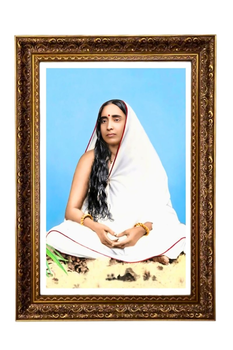 Shree Sarada Maa Big Photo Frame - 20x28 Inches For Home,Temple & Office Decoration (F10994)