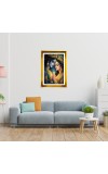 Divine Radha Krishna Golden Photo Frame - 10x14 Inches | Elegant Wooden Frame For Home, Office & Temple Decoration | Spiritual Wall & Table Decor And Gift Item (F9706)