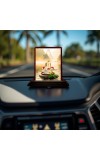 Car Desk/Table Top Shiva Lingam Wooden Photo Stand 3x4 Inches, Compact & Stylish Spiritual Display For Car, Home & Office (Pack Of 1) (F14606)