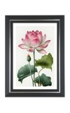 Lotus Flower Photo Wall & Table Frame | 10x14 Inch Black Designer | Perfect For Gifting & Home Decor (F9597)