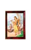 Shravana Kumara And His Parents Photo Frame For Wall & Table | 7x9 Inch Golden Cherry Finish | Decorative Shravana Kumara And His Parents Photo Frame For Home, Office & Pooja Room (F11598)