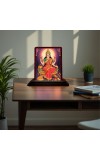 Car Desk/Table Top Goddess Lakshmi Wooden Photo Stand 3x4 Inches, Compact & Stylish Spiritual Display For Car, Home & Office (Pack Of 1) (F14277)