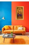 Lord Ganesh Digital Golden Color Photo Frame | Hindu Religious Wall Decor | 8x15 Inches - Inspirational Wall Art For Office, Home Decor - Ideal Spiritual Gift (F10306)