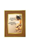 Lord Buddha Photo Frame 16x20 Inches-Brown Wooden Frame For Home, Office & Temple Decoration And Gifting (F6340)