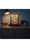 Car Desk/Table Top Lord Ganesha Wooden Photo Stand 3x4 Inches, Compact & Stylish Spiritual Display For Car, Home & Office (Pack Of 1) (F14265)