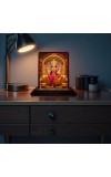 Car Desk/Table Top Goddess Lakshmi Wooden Photo Stand 3x4 Inches, Compact & Stylish Spiritual Display For Car, Home & Office (Pack Of 1) (F14609)