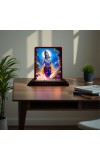 Car Desk/Table Top Lord Krishna Wooden Photo Stand 3x4 Inches, Compact & Stylish Spiritual Display For Car, Home & Office (Pack Of 1) (F14291)