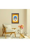 Sri Sri Thakur Anukulchandra Chakravarty Spiritual Guru Digital Photo In Designer Frame, Size 10x16 Inch | Hindu Religious Picture For Home Temple, Office & Gift | Wall Art & Pooja Decor (F10481)