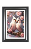 Two Love Birds Photo Wall & Table Frame | 18x22 Inch Black Designer | Perfect For Gifting & Home Decor (F9567)