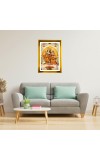 Divine Radha Krishna Golden Photo Frame - 12x16 Inches | Elegant Wooden Frame For Home, Office & Temple Decoration | Spiritual Wall & Table Decor And Gift Item (F9843)