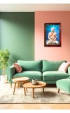 Lahiri Mahasaya Photo Frame For Wall & Table | 7x9 Inch Golden Cherry Finish | Decorative Lahiri Mahasaya Photo Frame For Home, Office & Pooja Room (F11753)