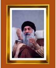Oshoo Golden Photo Frame - 10x14 Inches | Elegant Wooden Frame For Home, Office & Temple Decoration | Spiritual Wall & Table Decor and Gift Item