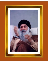 Oshoo Golden Photo Frame - 10x14 Inches | Elegant Wooden Frame For Home, Office & Temple Decoration | Spiritual Wall & Table Decor and Gift Item