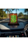 Car Desk/Table Top Lord Ganesha Wooden Photo Stand 3x4 Inches, Compact & Stylish Spiritual Display For Car, Home & Office (Pack Of 1) (F14645)