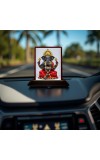 Car Desk/Table Top Lord Ganesh Wooden Photo Stand 3x4 Inches, Compact & Stylish Spiritual Display For Car, Home & Office (Pack Of 1) (F15182)