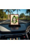 Car Desk/Table Top Lord Shiva Wooden Photo Stand â€“ 3x4 Inches, Compact & Stylish Spiritual Display For Car, Home & Office (Pack Of 1) (F15116)