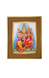 Lakhsmi Narasimha Photo Frame 12x16 Inches-Brown Wooden Frame For Home, Office & Temple Decoration And Gifting (F6357)