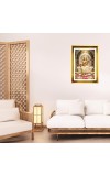 Mata Lakshmi Golden Photo Frame - 10x14 Inches | Elegant Wooden Frame For Home, Office & Temple Decoration | Spiritual Wall & Table Decor And Gift Item (F9685)