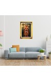 Lord Hanuman Golden Photo Frame - 10x14 Inches | Elegant Wooden Frame For Home, Office & Temple Decoration | Spiritual Wall & Table Decor And Gift Item (F9531)