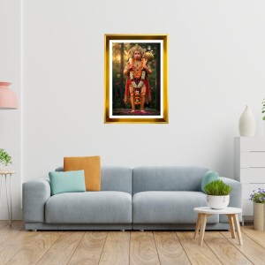 Lord Hanuman Golden Photo Frame - 18x22 Inches | Elegant Wooden Frame For Home, Office & Temple Decoration | Spiritual Wall & Table Decor And Gift Item (F9531) Lord Hanuman Golden Photo Frame - 18x22 Inches | Elegant Wooden Frame For Home, Office & Temple Decoration | Spiritual Wall & Table Decor And Gift Item (F9531)
