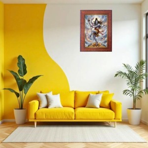 Lord Ganesha Photo Frame 21X25 Inch Religious Wall & Table Decor Frame | Lord Ganesha Spiritual Photo Frame For Home, Temple & Office | Decorative Hindu God & Goddess Frame (Pack Of 1) (F17980)