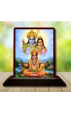 Car Desk/Table Top Lord RamSiya Hanuman Wooden Photo Stand 3x4 Inches, Compact & Stylish Spiritual Display For Car, Home & Office (Pack Of 1) (F15194)