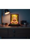Car Desk/Table Top Lord Hanuman Wooden Photo Stand 3x4 Inches, Compact & Stylish Spiritual Display For Car, Home & Office (Pack Of 1) (F14617)