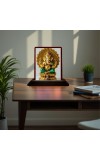 Car Desk/Table Top Lord Ganesha Wooden Photo Stand â€“ 3x4 Inches, Compact & Stylish Spiritual Display For Car, Home & Office (Pack Of 1) (F15160)