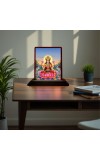 Car Desk/Table Top Maa Laxmi Wooden Photo Stand â€“ 3x4 Inches, Compact & Stylish Spiritual Display For Car, Home & Office (Pack Of 1) (F15134)