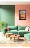 Goddess Laxmi Photo Frame For Wall & Table | 7x9 Inch Golden Cherry Finish | Decorative Goddess Laxmi Photo Frame For Home, Office & Pooja Room (F11557)