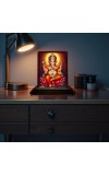 Car Desk/Table Top Lord Ganesha Wooden Photo Stand 3x4 Inches, Compact & Stylish Spiritual Display For Car, Home & Office (Pack Of 1) (F14156)
