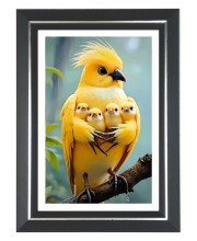 Golden Pheasant Photo Wall & Table Frame | 10x14 Inch Black Designer | Perfect For Gifting & Home Decor (F9636)