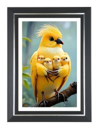Golden Pheasant Photo Wall & Table Frame | 18x22 Inch Black Designer | Perfect For Gifting & Home Decor (F9636)