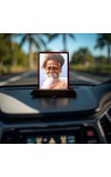 Car Desk/Table Top OmkarNath Wooden Photo Stand 3x4 Inches, Compact & Stylish Spiritual Display For Car, Home & Office (Pack Of 1) (F14500)